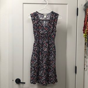 H&M MAMA black floral small maternity dress